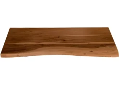 SAM Holzplatte Arya mit Echter Baumkante Einseitig 90 x 30 cm Akazienholz Nussbaum