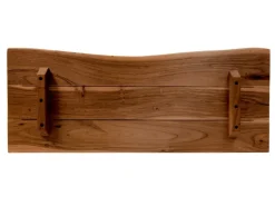 SAM Holzplatte Arya mit Echter Baumkante Einseitig 90 x 30 cm Akazienholz Nussbaum