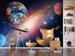 Sanders & Sanders Fototapete Universum Blau Lila und Orange 360 x 270 cm 600546