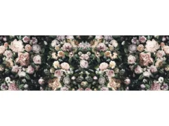 Sanders & Sanders Fototapete Blumen Multicolor Auf Schwarz 800 x 250 cm 611946