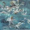 Sanders & Sanders Fototapete Fisch Blau 300 x 280 cm 612031