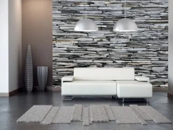 Sanders & Sanders Fototapete Stein-Optik Grau 360 x 254 cm 600391