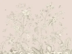 Sanders & Sanders Poster Blumenmuster Beige 1.1 x 1.55 m 601241