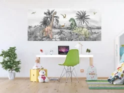 Sanders & Sanders Poster Dinosaurier Grau 0,75 x 1,7 m 601263