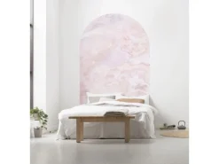 Sanders & Sanders Selbstklebende Runde Tapete Marmor Rosa 127 x 200 cm 611745