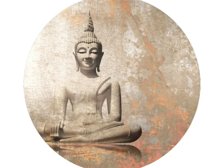 Sanders & Sanders Selbstklebende Runde Tapete Budha Beige Ø 70 cm 601089