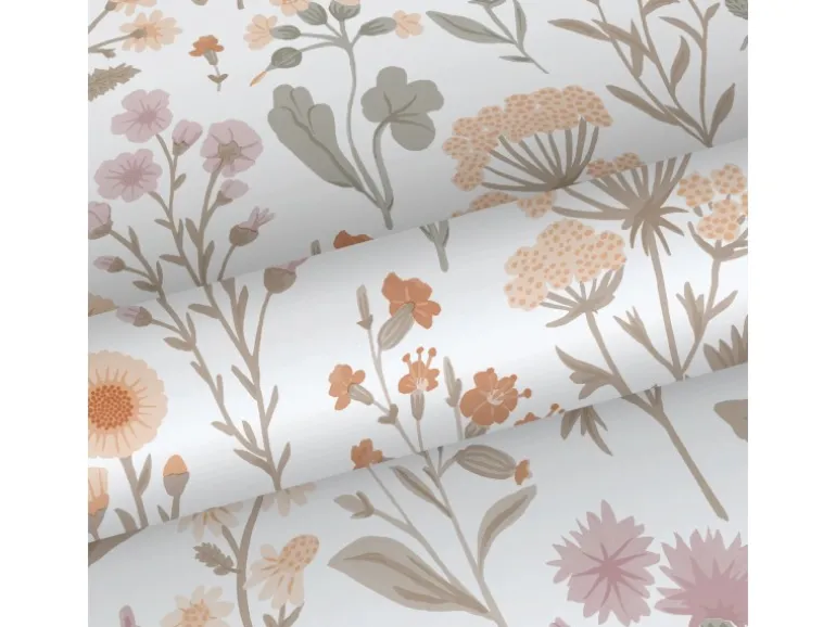 Sanders & Sanders Tapete Feldblumen Helllila Terrakotta Gelb Und Grün 50 X 900 Cm 935383