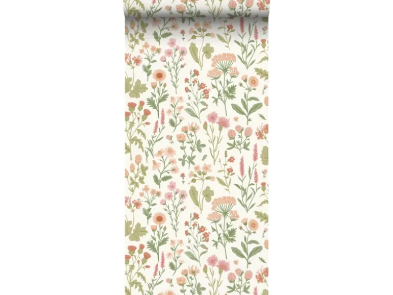 Sanders & Sanders Tapete Feldblumen Grün 50 x 900 cm