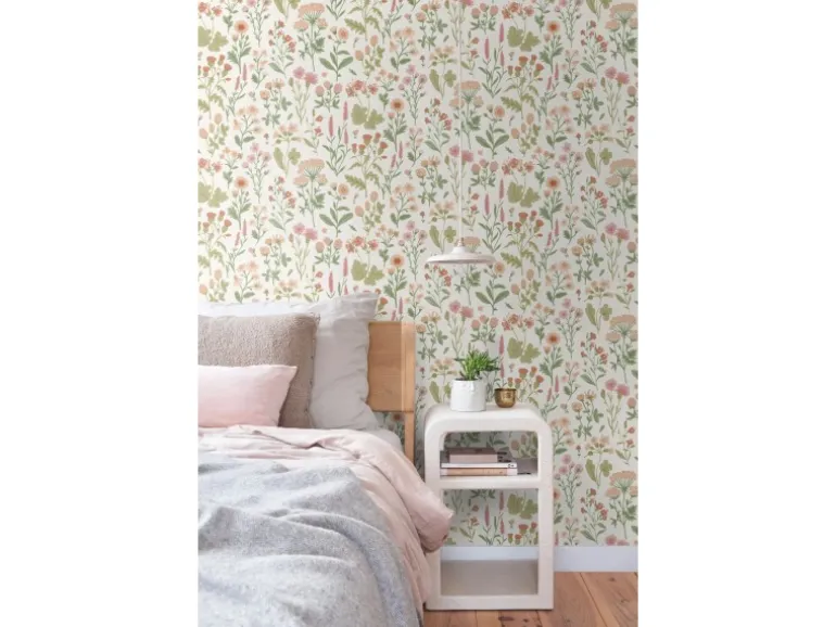 Sanders & Sanders Tapete Feldblumen Grün 50 x 900 cm