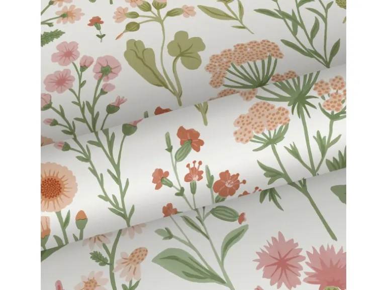 Sanders & Sanders Tapete Feldblumen Grün 50 x 900 cm