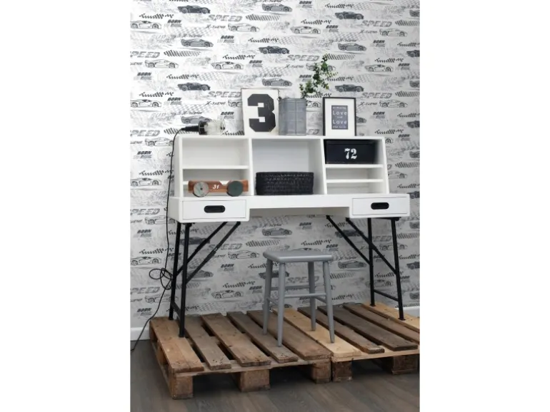 Sanders & Sanders Tapete Rennwagen Schwarz Weiß 50 X 900 Cm 935360