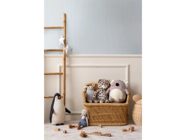Sanders & Sanders Tapete Streifenmuster Graublau 50 x 900 cm