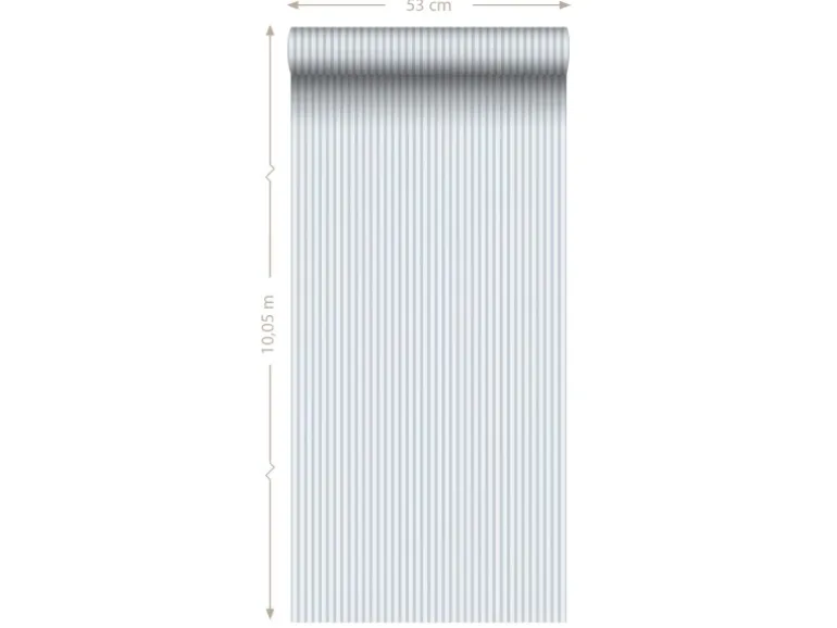 Sanders & Sanders Tapete Streifenmuster Graublau 50 x 900 cm