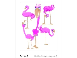 Sanders & Sanders Wandtattoo Flamingos Rosa 65 x 85 cm 600310