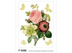 Sanders & Sanders Wandtattoo Blumenstillleben Grün und Rosa 65 x 85 cm 600257