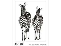 Sanders & Sanders Wandtattoo Zebras Schwarz-Weiß 65 x 85 cm 600295