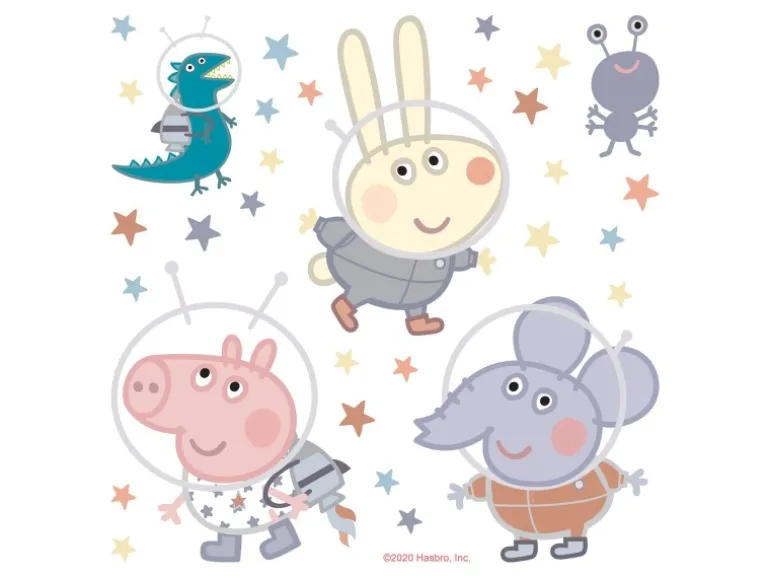 Sanders & Sanders Wandtattoo Peppa Wutz Multicolor 30 x 30 cm 601339