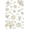 Sanders & Sanders Wandtattoo Blumen Grau 65 x 42.5 cm 601340