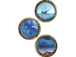 Sanders & Sanders Wandtattoo Unterwasserwelt Blau 42,5 x 65 cm 600316