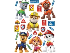 Sanders & Sanders Wandtattoo Paw Patrol Rot Gelb und Grün 65 x 85 cm 600177