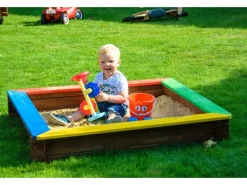 Sandkasten wetterfest 117 cm x 117 cm Bunt FSC®