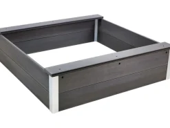 Sandkasten WPC Grau 110 cm x 110 cm x 32 cm