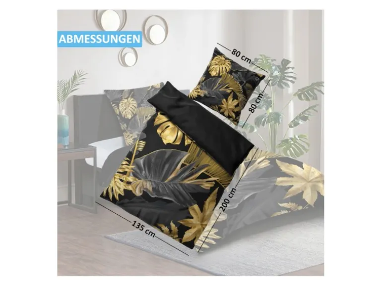 SANILO Bettwäsche 2-teilig Golden Leaves