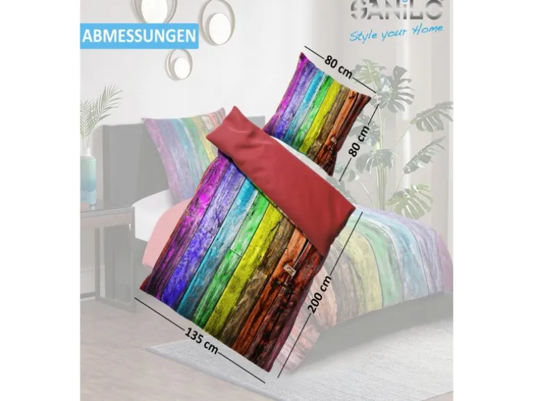 SANILO Bettwäsche 2-teilig Rainbow