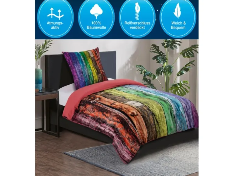 SANILO Bettwäsche 2-teilig Rainbow