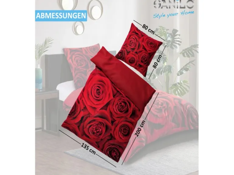 SANILO Bettwäsche 2-teilig Rosen