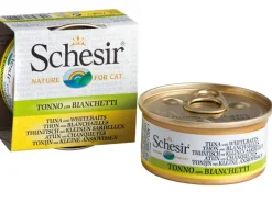 Schesir Katzen-Nassfutter Cat Brühe Thunfisch mit kleinen Sardellen 70 g