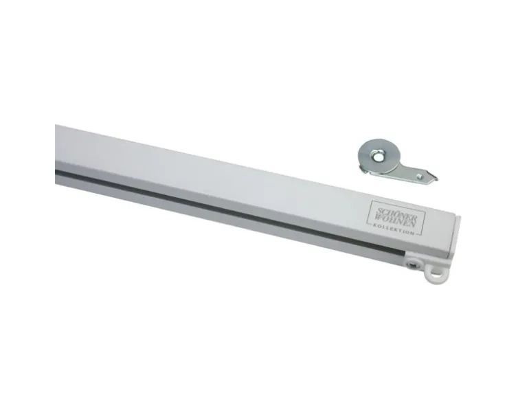 Schöner Wohnen Aluminium-Vorhangschienenset Emilia 1-läufig 230 cm Weiß-Matt