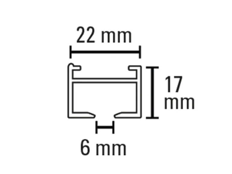 Schöner Wohnen Aluminium-Vorhangschienenset Emilia 1-läufig 160 cm Weiß-Matt