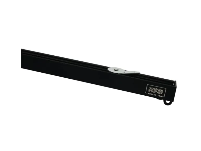 Schöner Wohnen Aluminium-Vorhangschienenset Emilia 1-läufig 230 cm Schwarz-Matt