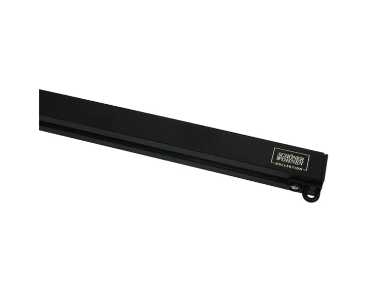 Schöner Wohnen Aluminium-Vorhangschienenset Emilia 1-läufig 230 cm Schwarz-Matt