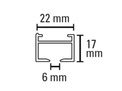 Schöner Wohnen Aluminium-Vorhangschienenset Emilia 1-läufig 160 cm Schwarz-Matt
