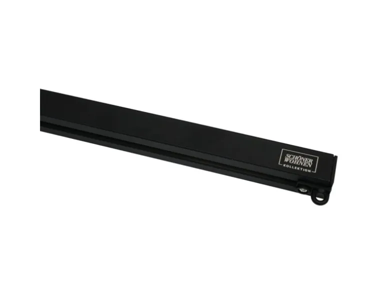 Schöner Wohnen Aluminium-Vorhangschienenset Emilia 1-läufig 160 cm Schwarz-Matt