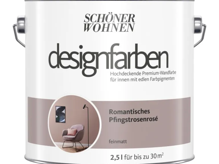 Schöner Wohnen Designfarben Romantisches Pfingstrosenrosé 2,5 l