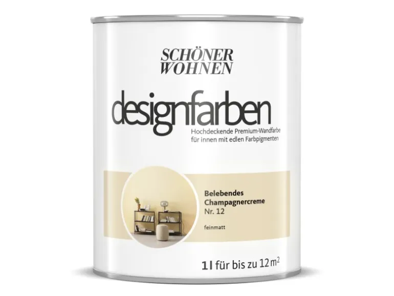 Schöner Wohnen Designfarben Belebendes Champagnercreme 1 l