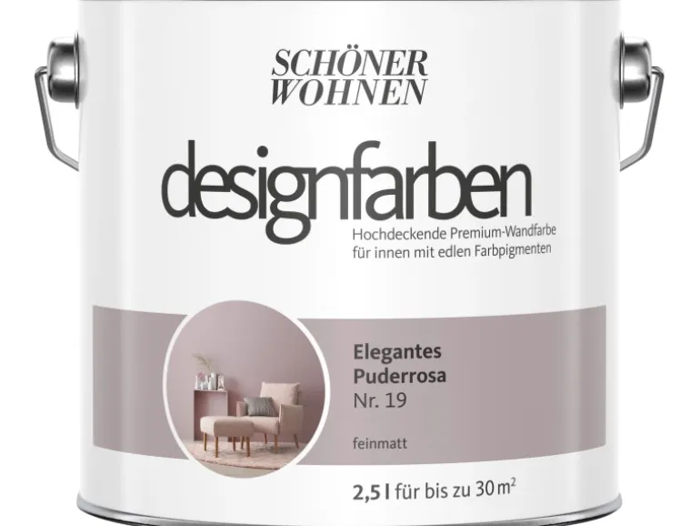 Schöner Wohnen Designfarben Elegantes Puderlila matt 2,5 l