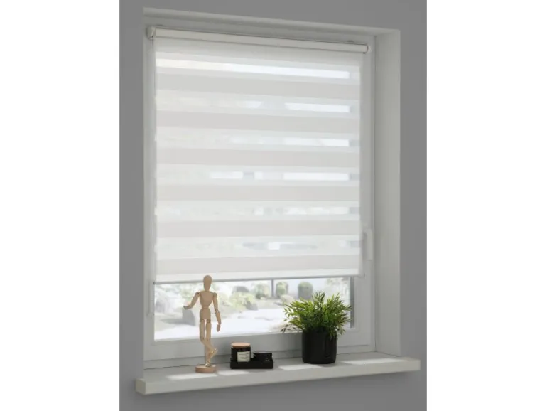 Schöner Wohnen Doppelrollo Tilda 80 cm x 210 cm Weiß