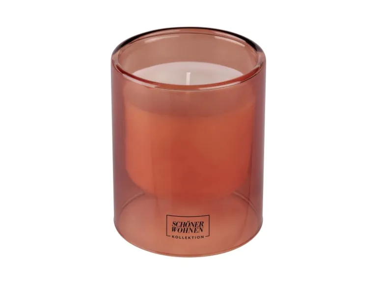 Schöner Wohnen Duftkerze L Sandalwood im Glas Bernstein Ø 9 cm x 11 cm