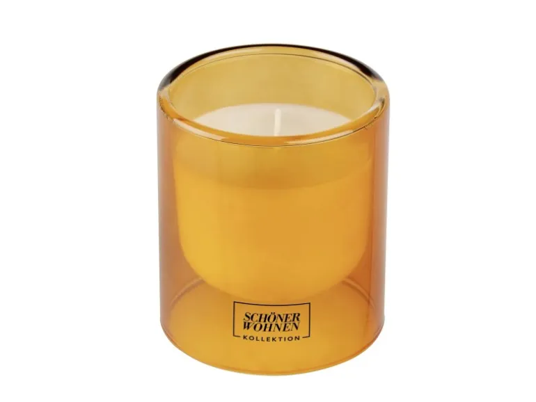 Schöner Wohnen Duftkerze S Vanilla im Glas Orange Ø 7,5 cm x 8,5 cm