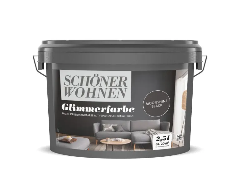 Schöner Wohnen Glimmerfarbe Moonshine Black 2,5 l