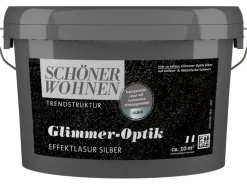 Schöner Wohnen Glimmer-Optik Effektlack Silber 1 l