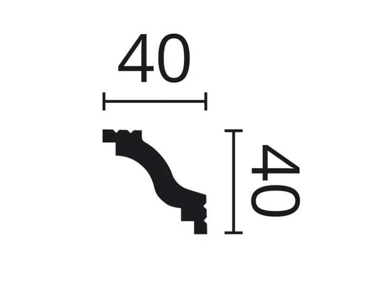 Schöner Wohnen Kollektion Deckenleiste Elegant 2 HDPS 40 mm x 40 mm