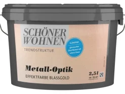 Schöner Wohnen Metall-Optik glänzend Blassgold 2,5 l