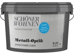 Schöner Wohnen Metall-Optik glänzend Silber 2,5 l