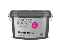 Schöner Wohnen Metall-Optik matt Silber 1 l