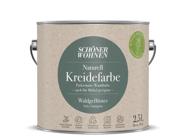 Schöner Wohnen Naturell Kreidefarbe Waldgeflüster 2,5 l